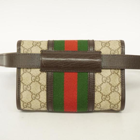 Gucci Waist Bag GG Supreme Sherry Line 152597 Leather Brown Men's Women's - Picture 10 of 10